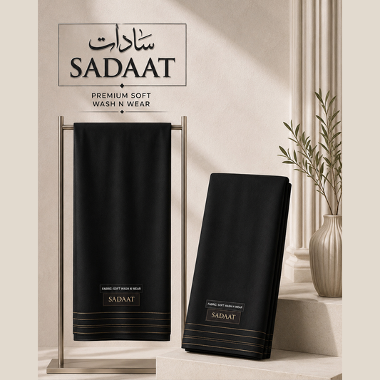 SADAAT Premium Soft Wash N Wear – OYNX Black
